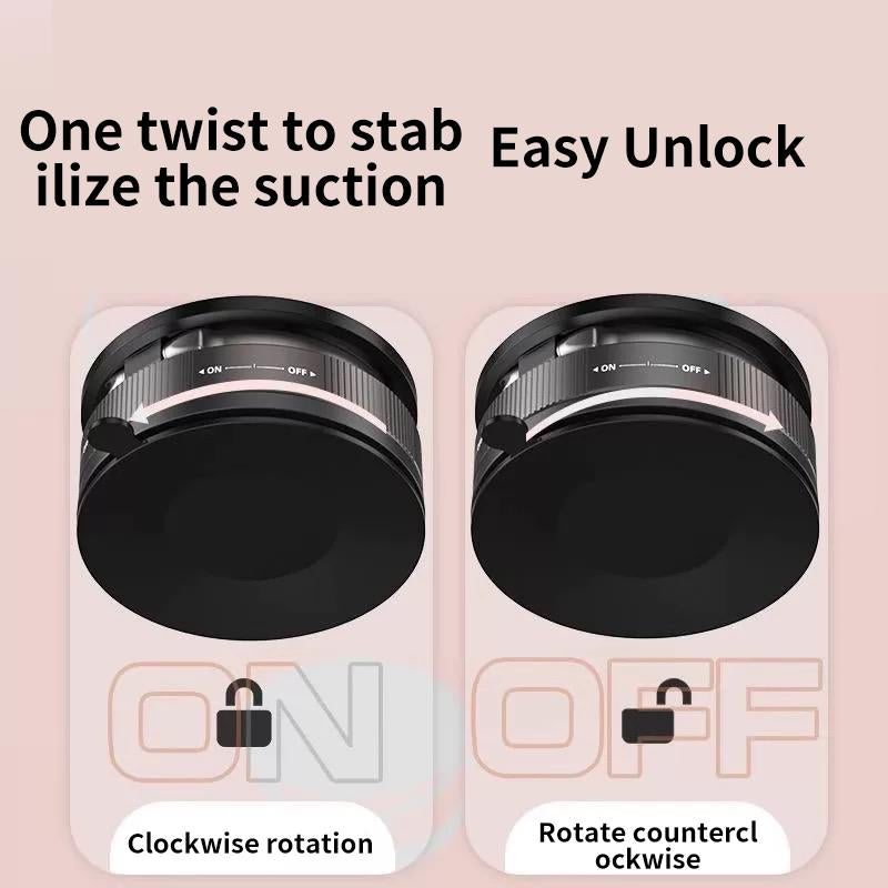 All-in-One Magnetic Phone Mount – Secure Hold on Car Dash, Desk, or Wall, Supports iPhone & Android