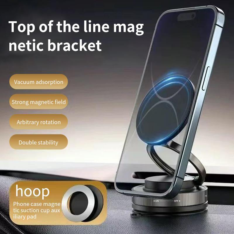 All-in-One Magnetic Phone Mount – Secure Hold on Car Dash, Desk, or Wall, Supports iPhone & Android