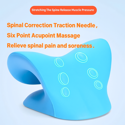 Neck and Shoulder Traction Pillow – Cervical Spine Stretcher for Pain Relief, Muscle Relaxation & Posture Correction