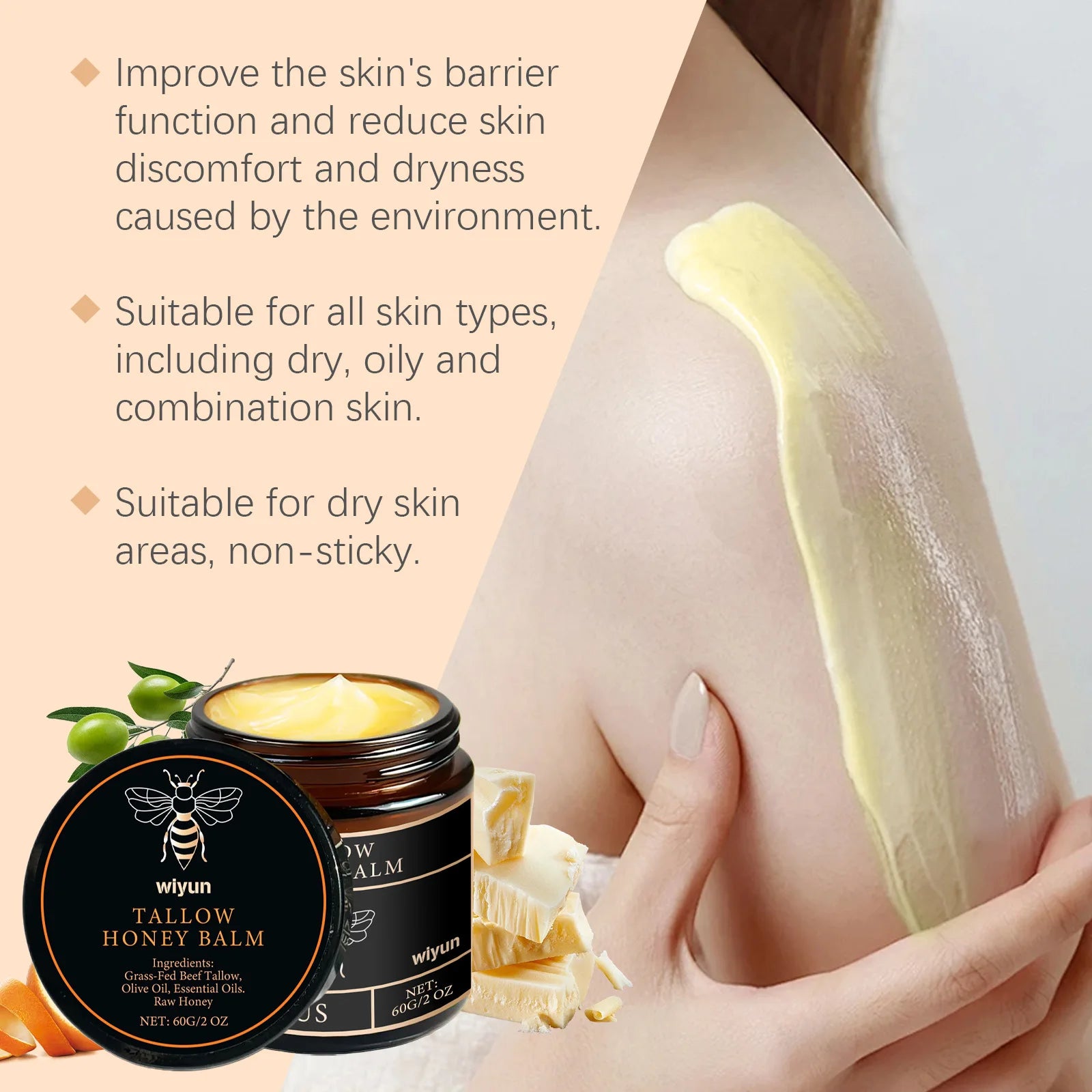 Anti-Aging Beef Tallow Cream – Lifts, Firms & Brightens Skin, Fights Sagging & Dark Spots