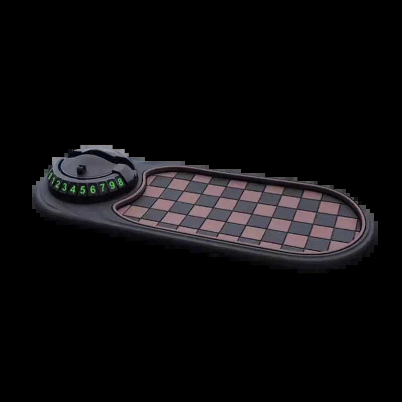 2-in-1 Anti-Slip Dashboard Mat with 360° Rotating Phone Holder – Non-Slip Car Mount with Adhesive Base