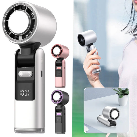 ❄️ 100 Turbos Chilled Ice Sensation – Super Mini USB Fan with Digital Display