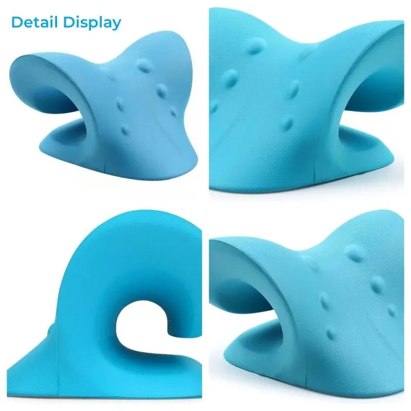 Neck and Shoulder Traction Pillow – Cervical Spine Stretcher for Pain Relief, Muscle Relaxation & Posture Correction