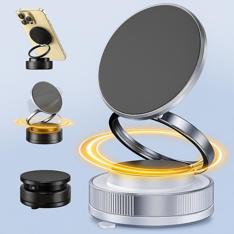 All-in-One Magnetic Phone Mount – Secure Hold on Car Dash, Desk, or Wall, Supports iPhone & Android