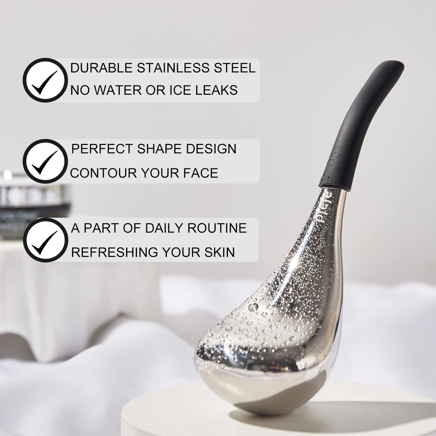 Ice Globes for Facial Massage – Stainless Steel Cryo Sticks for Face & Eyes | Cooling Beauty Tools for Women & Estheticians with Storage Case