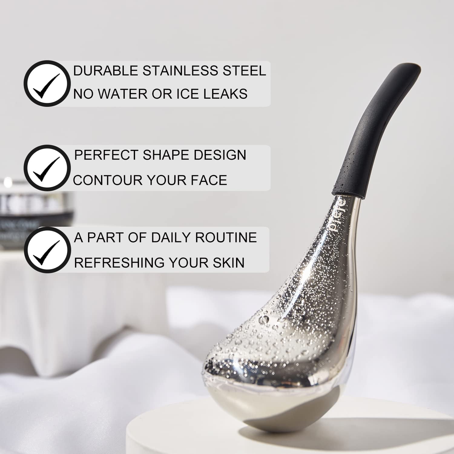 Ice Globes for Facial Massage – Stainless Steel Cryo Sticks for Face & Eyes | Cooling Beauty Tools for Women & Estheticians with Storage Case