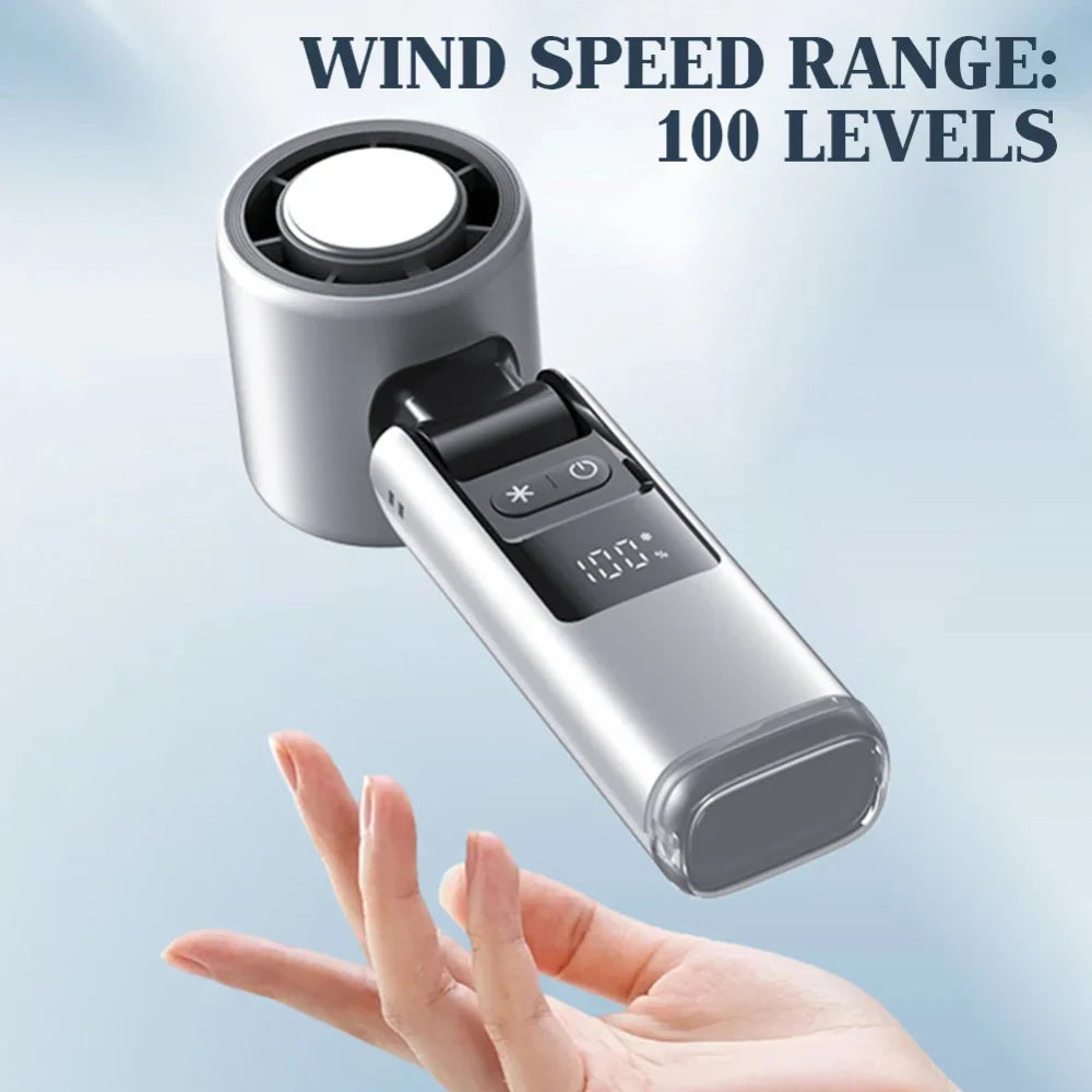 ❄️ 100 Turbos Chilled Ice Sensation – Super Mini USB Fan with Digital Display