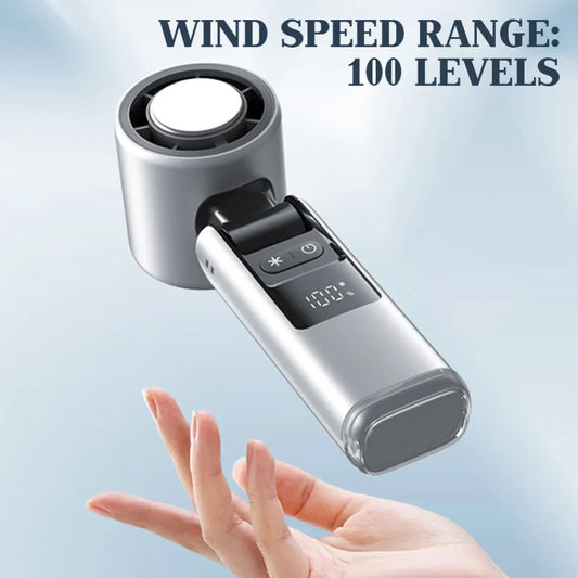❄️ 100 Turbos Chilled Ice Sensation – Super Mini USB Fan with Digital Display